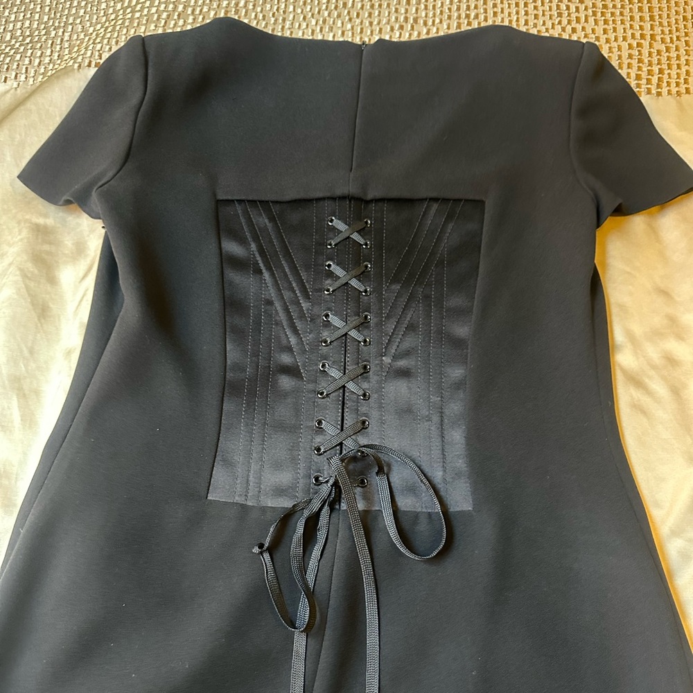 Jean Paul Gaultier Black Corset-Back Vintage Dress US Size 8